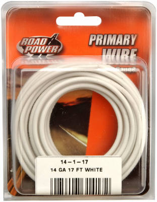17' White 14GA Primary Wire