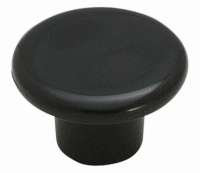 1-1/4" Black Cabinet Knob