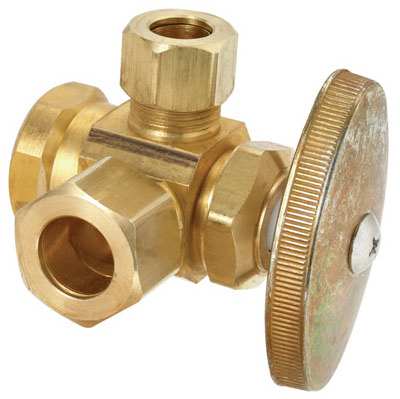 1/2MIPx1/2x3/8 Dual Outlet Valve