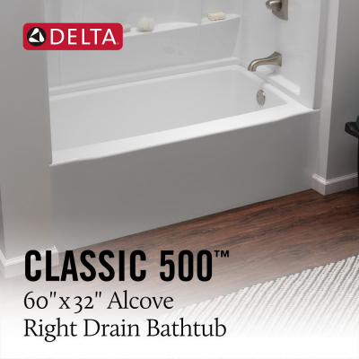 60x32" Right Bathtub