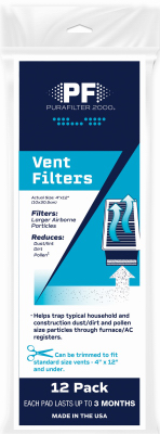 12 Pk Purafilter Vent Filters