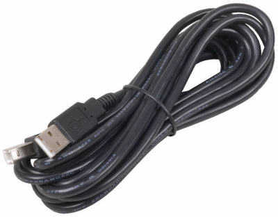 12' Black USB Computer Cable