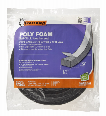 3/4x1/2 GRY Foam Tape