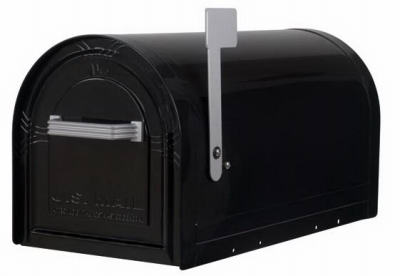 Black Lockable Rural Mailbox