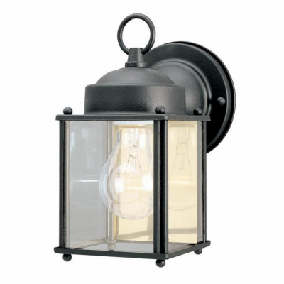 1LGT BLK Wall Lantern