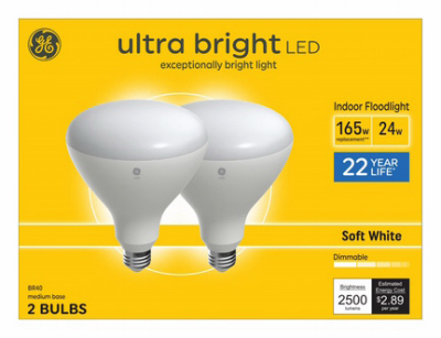 2PK 24W BR40 MB Bulb