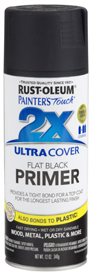 12oz 2X Flat Black Primer