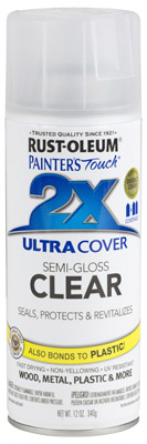 Rustoleum Painters Touch 2X 12OZ Semi Gloss Clear Spray Paint