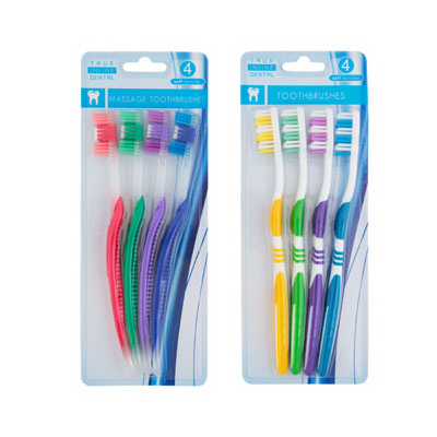 4PK Adult Toothbrush