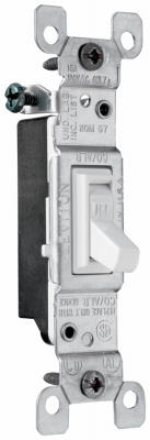 15A White SP Grounded Switch
