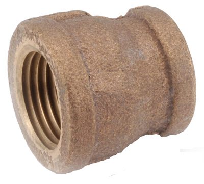 1/2 x 3/8 Brass Red Coupling