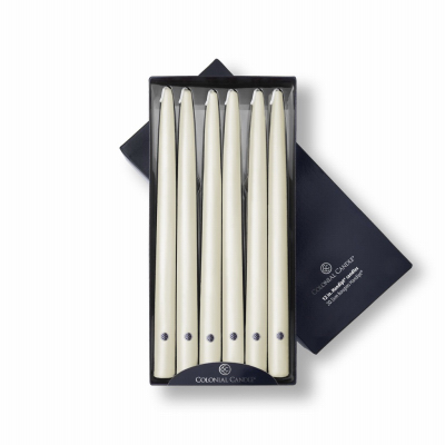 12" Ivory Taper Candle