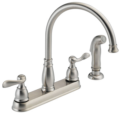 2LEV KITCH FAUCET &SPR SS DELTA