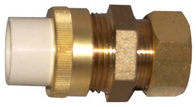 1/2" PVC Slip to Brass Compression Union