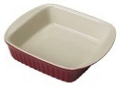 2QT RED Cer SQ Dish