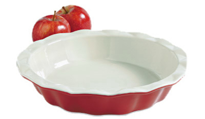 9" RED Ceram Pie Plate