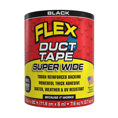 4.6" Black Flex Duct Tape