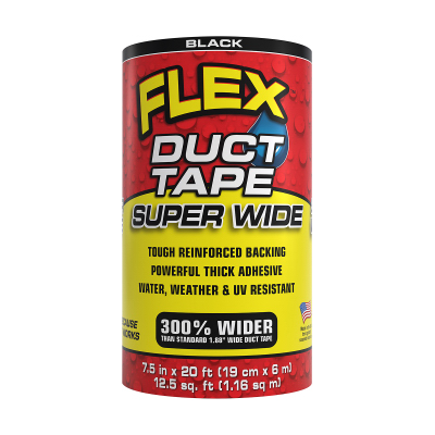 7.5" Black Flex Duct Tape