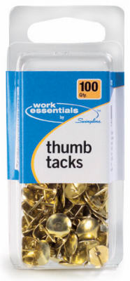 100CT GLD Thumb Tacks          *