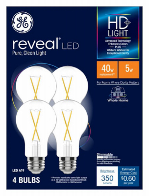 GE4PK 5W CLR A19 Bulb