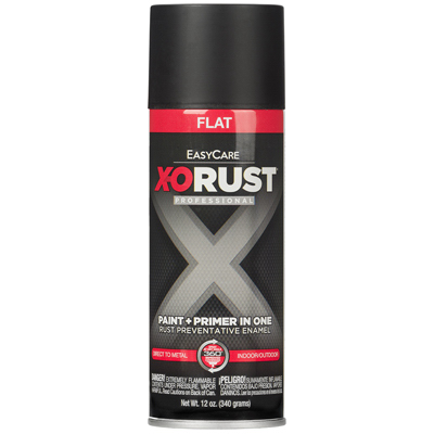 12oz XO Rust Flat Black Spray