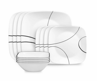 12PC SQ Dinnerware Set