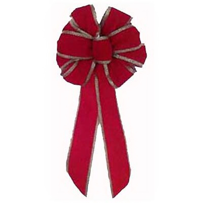 Holidaytrims 6175 Gift Bow, Velvet, Red
