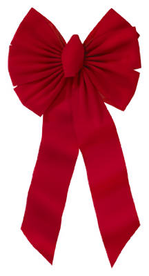 7 Loop RED Velvet Bow