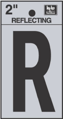 2" BLK Refl Letter R
