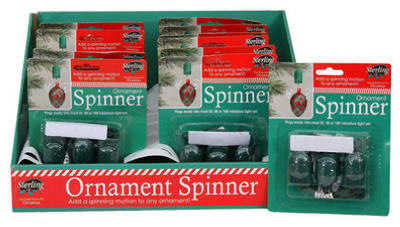 Gerson 12010002 Ornament Spinner, 3 in H, Pine Green