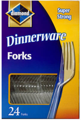 24-CT Clear Plastic Forks