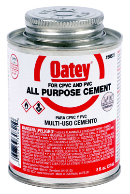 OATEY 8OZ SOLVENT CEMENT-CLEAR