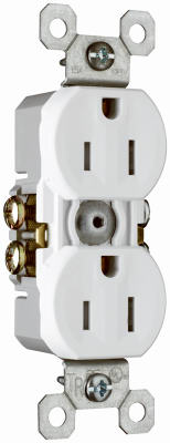10PK 15A WHT Tamp Outlet