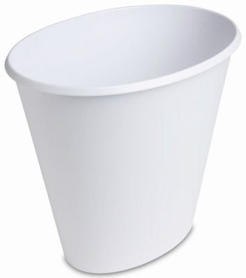 2.5Gal White Wastebasket