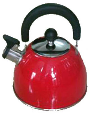 2QT SS RED Tea Kettle