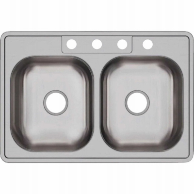 33x22x6-1/16SS DBL Sink