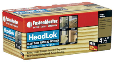 FastenMaster HeadLOK FMHLGM412-50 Wood Screw, 4-1/2 in L, Coarse Thread,