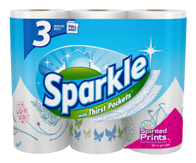 3PK Sparkle Paper Towel