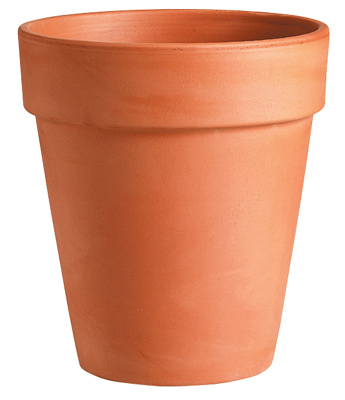 4" Clay Tall Flower Pot