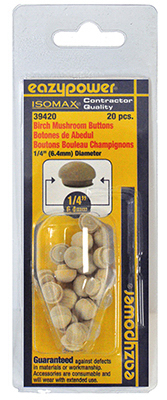 20PK 1/4 Mushroom Plug