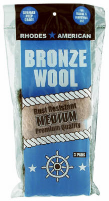 3PK Bronze Medium Wool Pad