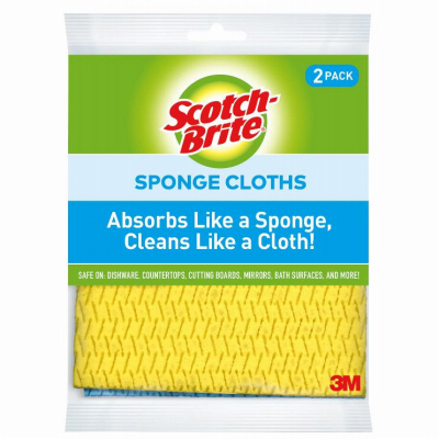 2pk 3m Sponge Cloth Scotchbrite