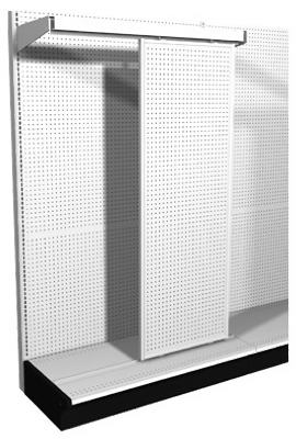 84" WHT Slide Peg Panel