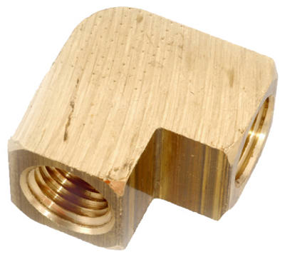 1/4" FPT Brass 90* Elbow
