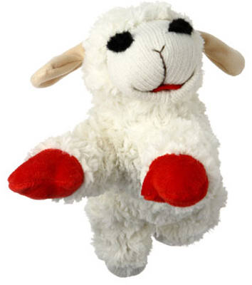 10" Lamb Chop Dog Toy
