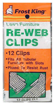 12pk Clips Lawn Chair Webbing