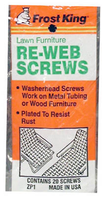 20pk Lawn Chair Webbing Screws