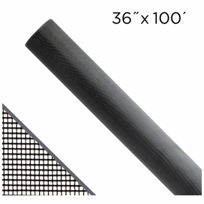 36x100BLK ALU Scr Cloth