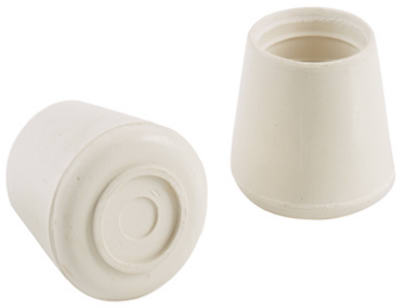 1-1/8" WHT Rubb Leg Tip