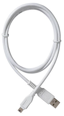 3' White USB Micro-B Cable